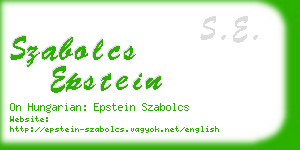 szabolcs epstein business card